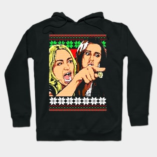 Woman Yelling at a Cat Ugly Christmas Hoodie